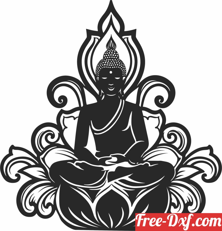 Download Buddha wall decor dxf JO9DM High quality free