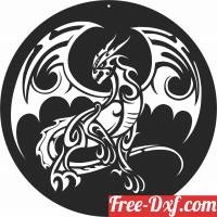 download Dragon Tribal wall decor free ready for cut