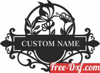 download butterfly flowers address sign free ready for cut