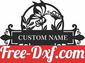 butterfly flowers address sign