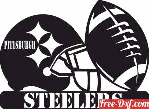 download Pittsburgh Steelers NFL helmet LOGO free ready for cut