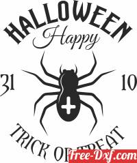 download happy halloween trick or treat spider clipart free ready for cut