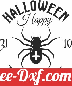 happy halloween trick or treat spider clipart