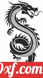 tribal dragon clipart