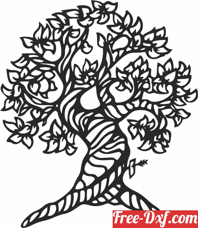 Download tree art Jja5M High quality free Dxf files, Svg, Cdr and