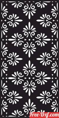 download Decorative wall screen pattern floral panels free ready for cut