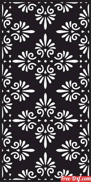 download Decorative wall screen pattern floral panels free ready for cut