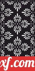 Decorative wall screen pattern floral panels