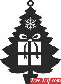 download Christmas decor santa gift tree free ready for cut