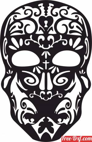 download Sugar Skull Clipart free ready for cut