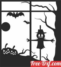 download Halloween pumpkins scary scene free ready for cut