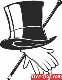 download hat with gloved hand and a can free ready for cut