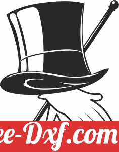 hat with gloved hand and a can