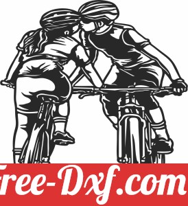 Kissing Bicycle Couple