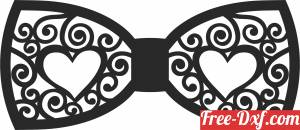 download bow tie with hearts free ready for cut