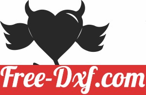 heart with devil wings cliparts