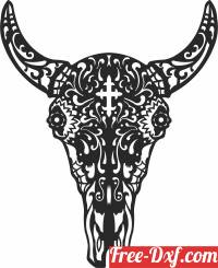download deer floral skull cliparts free ready for cut