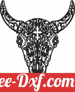 deer floral skull cliparts