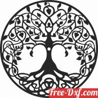 download tree of life Wall Clock free ready for cut