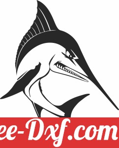blue marlin fish wall art