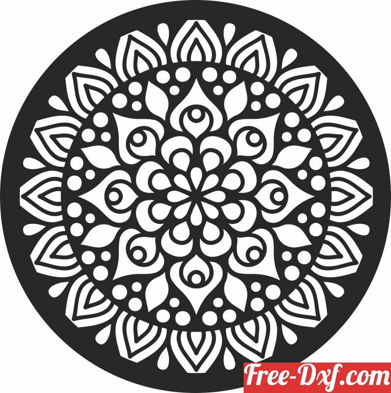Download mandala wall art KQWYs High quality free Dxf files, Svg,