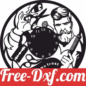 Barber Shop wall clock