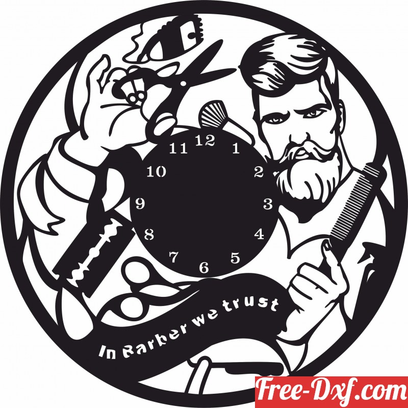 Barber shop E0010825 file cdr and dxf free vector download for