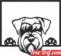 download schnauzer dog wall decor clipart free ready for cut
