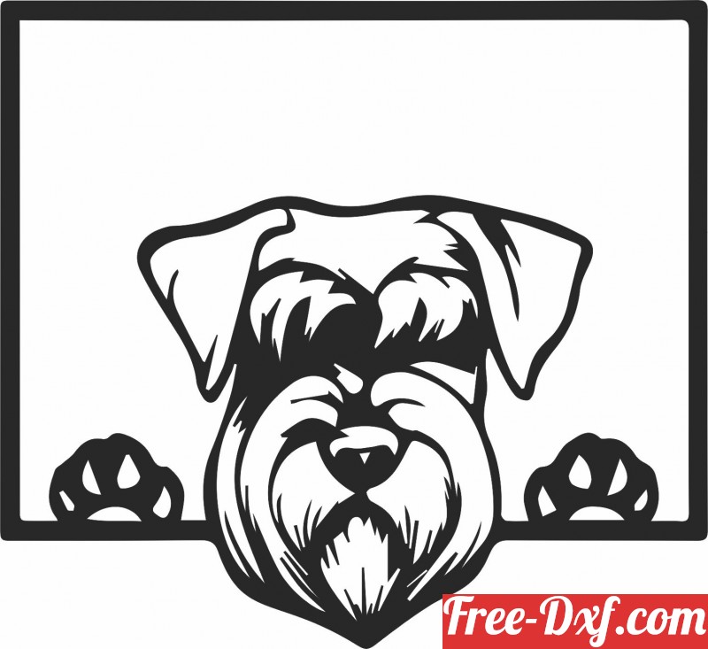 Pet Portraits Heart Love Laser Cut Vector Mini Schnauzer Dxf Plasma Cnc Png Download Face