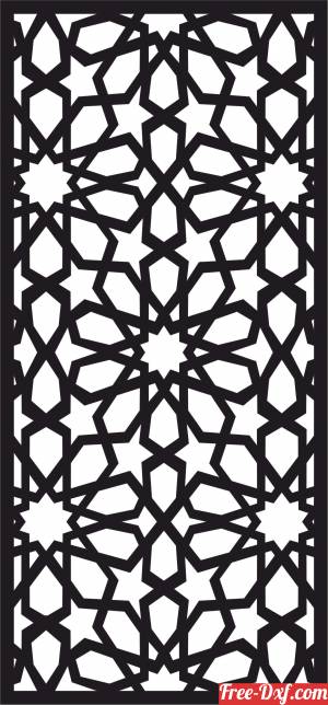 download decorative hanging screen partition door geometric panel pattern free ready for cut