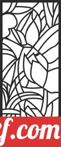 floral decorative wall screen door pattern