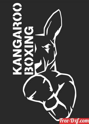 download Kangaroo boxing wall art free ready for cut