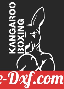 Kangaroo boxing wall art