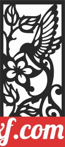 hummingbird flower panel