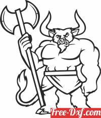 download Nordic vikings bull fighter free ready for cut