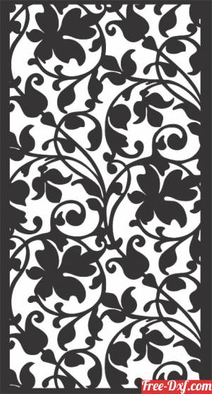 download decorative floral panels for doors wall screen pattern free ready for cut