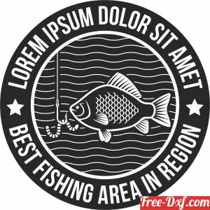download Fishing sign logo free ready for cut