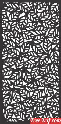 download Leaves decorative panel wall separator door pattern free ready for cut