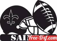 download New Orleans Saints NFL helmet LOGO free ready for cut