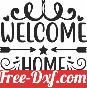 welcome home typography vector