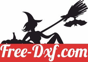 Happy Halloween sign witch on pumpkin