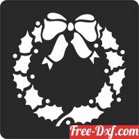 download christmas wreath free ready for cut