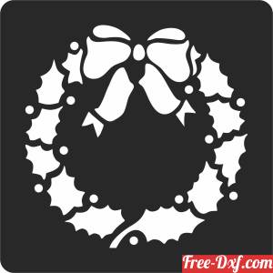 download christmas wreath free ready for cut