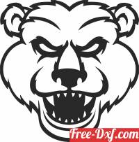 download angry bear wall sign free ready for cut