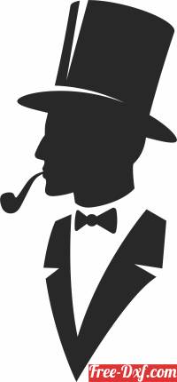 download gentleman smoking pipe clipart free ready for cut