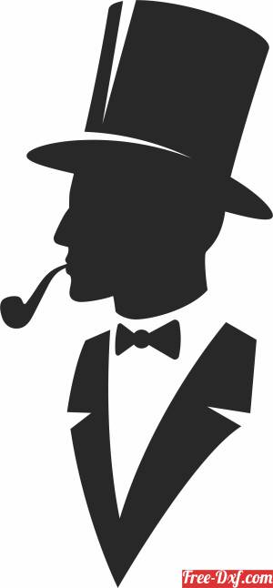 download gentleman smoking pipe clipart free ready for cut