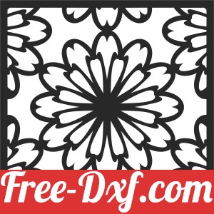 Decorative floral wall pattern