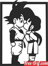 download Goku and Chi Chi clipart free ready for cut