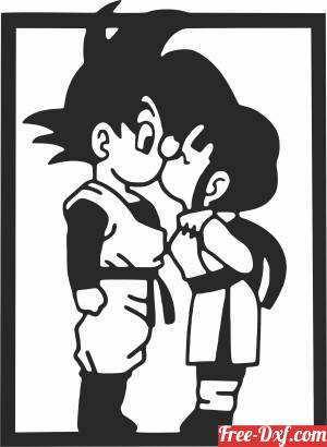 download Goku and Chi Chi clipart free ready for cut