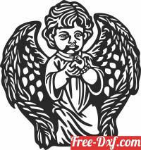 download Angel wall decor free ready for cut